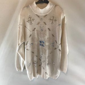 Beaded snowflake sweater!